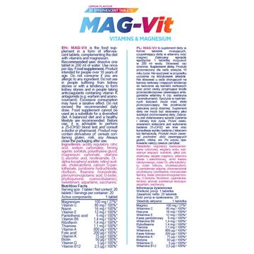 Allnutrition Mag-Vit tabletki musujące 20 tab -13936