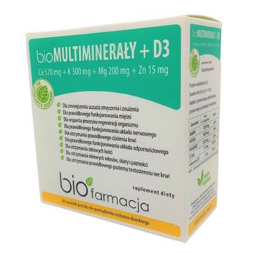 Biofarmacja bioMultiminerały D3 Cynk 28 saszetek-16100