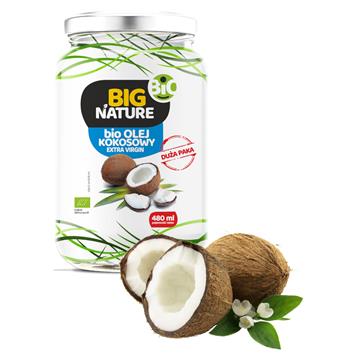Big Nature Olej kokosowy extra virgin BIO 480 ml -17219
