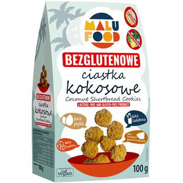 MALU FOOD Ciastka Kokosowe b/glutenu 100 g-18475