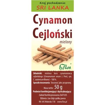Flos Cynamon Cejloński Mielony 50G-1005