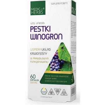 Medica Herbs Pestki Winogron vitis vinifera 60 k-18623