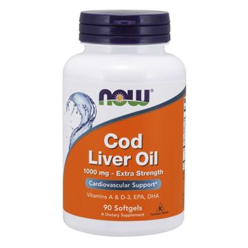 Now Foods Tran Cod Liver Oil 1000mg 90 softgels-18051