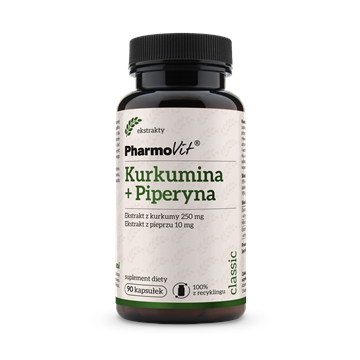 Pharmovit Kurkumina Piperyna ekstrakt 90 kapsułek-12672