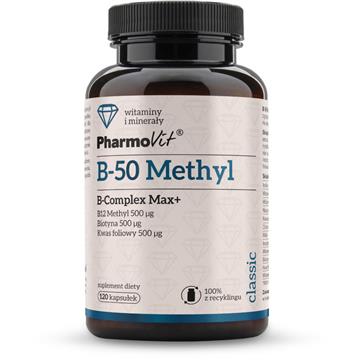 Pharmovit B-50 methyl B-Complex Max+ 120 kapsułek -12661