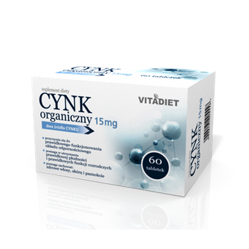 Vitadiet Cynk Organiczny 15 Mcg 60 Tabl. odporność-7886