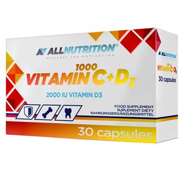 Allnutrition Vitamin C 1000 + D3 30 kap-21402