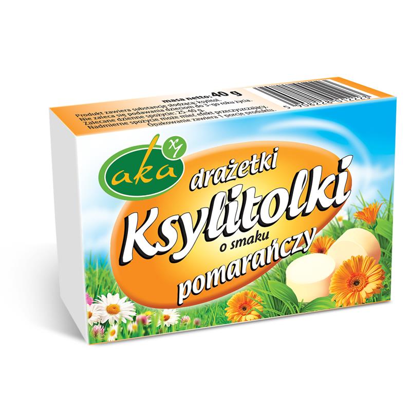 Aka Drażetki Pudrowe 0% Cukru Pomarańcza 40G-2558