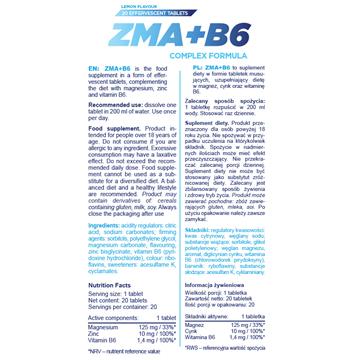 Allnutrition ZMA + B6 tabletki musujące 20 tab -13938