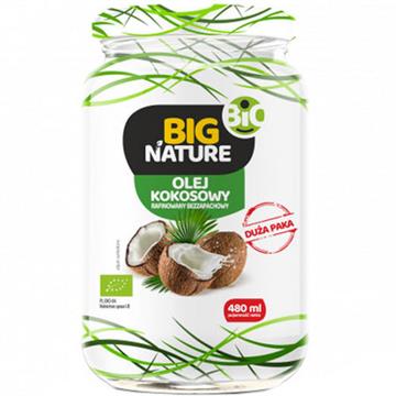 Big Nature Olej kokosowy RAFINOWANY BIO 480 ml -17627