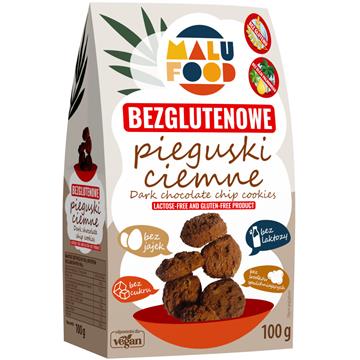 MALU FOOD Ciastka Pieguski Ciemne b/glutenu 100 g-18476