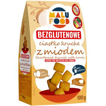 MALU FOOD Ciastka Kruche Miodowe b/glutenu 100 g-18479