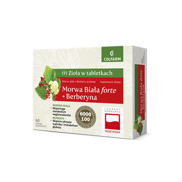 Colfarm Morwa Biała Forte plus Berberyna 60 Tabl.-11968