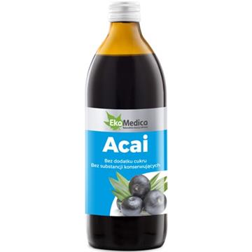 Ekamedica Acai 0,5L Sok 100% Wspiera Odporność-944