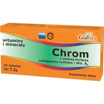 Gorvita Chrom z zieloną herbatą cynkiem i B6 30 t.-19159