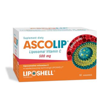 Ascolip Liposomalna Witamina C 500mg Wiśnia 30 s-10197