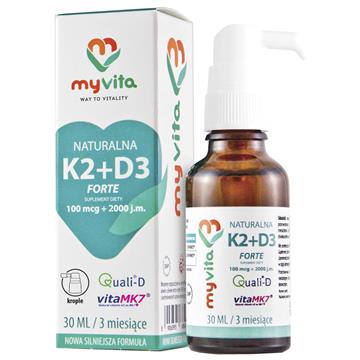 Myvita Witamina K2+ D3 2000 Naturalna Krople 30 Ml-7829