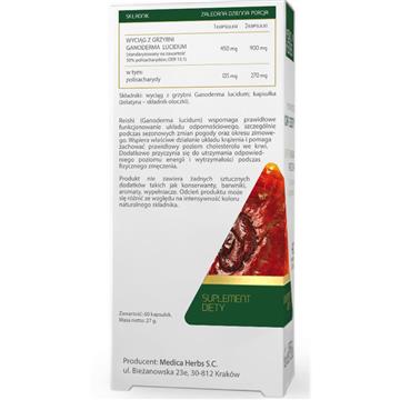 Medica Herbs Reishi Ganoderma lucidum 60 k-18898