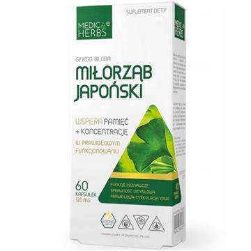 Medica Herbs Miłorząb Japoński Ginkgo biloba 60  k-17556