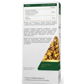 Medica Herbs Gorzknik Kanadyjski 60 k-18922