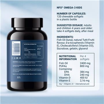 NFO Omega 3 żelki dla dzieci 120 kapsułek-20919