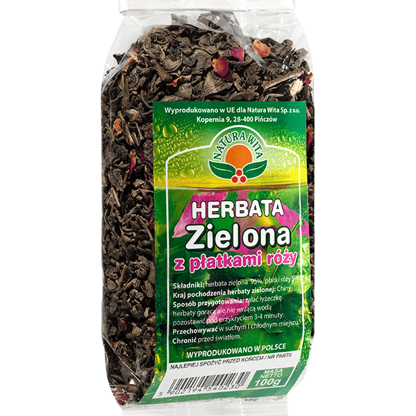 Natura Wita Herbata Zielona Z Płatkami Róży 100G-4721