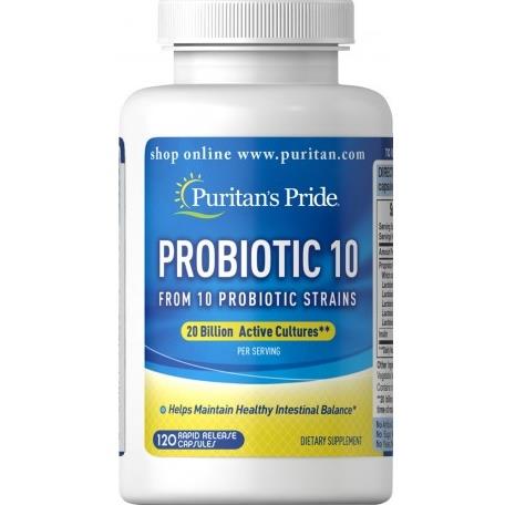 Puritans Pride Probiotic 10 120 Kap Probiotyki-1619