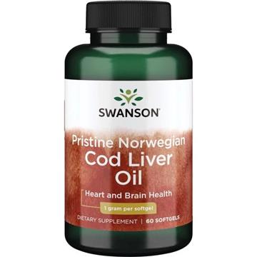 Swanson Pristine Norwegian Cod Liver Oil 60 kap-13203