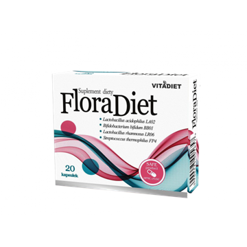 Vitadiet Flora Diet 20 kapsułek jelita-9086