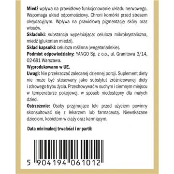 Yango Miedź organiczna Cu 90 k-14391