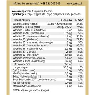 Yango Multiwitamina dla nastolatków 90 k -17953