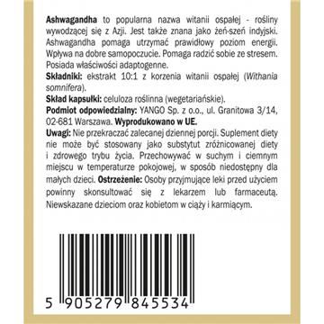 Yango Ashwagandha 90 K 430 Mg dodaje energii-14502