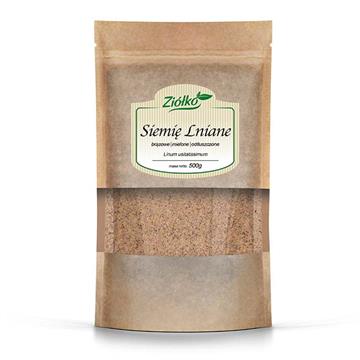 Ziółko Siemię Lniane brązowe mielone 500 g-15171