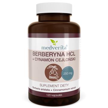 Medverita Berberyna HCL 98% + Cynamon 120 k-22040