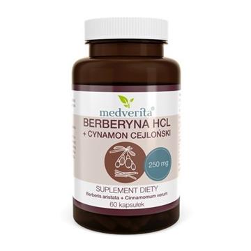 Medverita Berberyna HCL 98% + Cynamon 60 k-22349