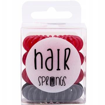 Hair Springd 3+1 czerwono czarna sprężynki gumki-22386