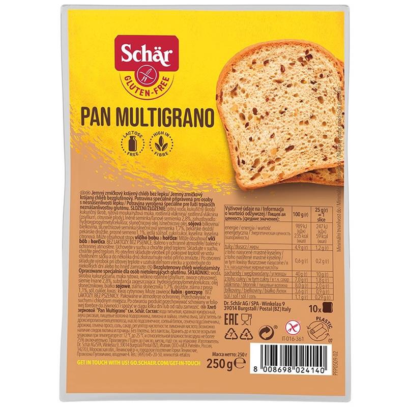 Schar Pan Multigrano Chleb wieloziarnisty 250 g-23252