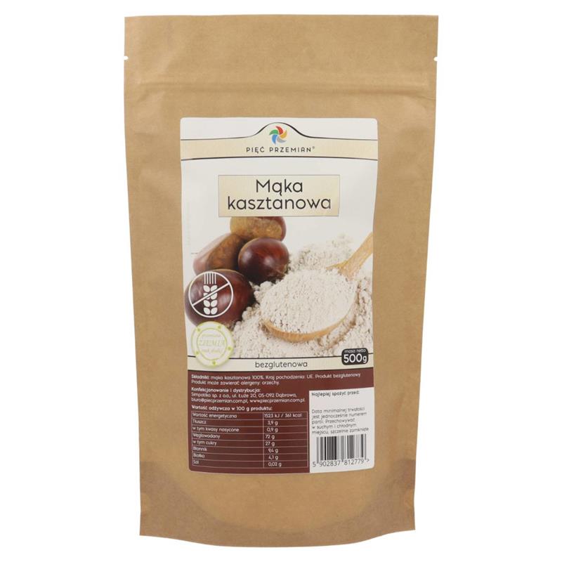 Pięć przemian Mąka kasztanowa 500 g-23268