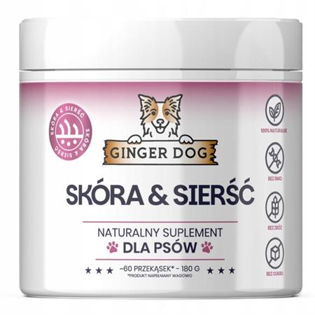 Ginger Dog Skóra & Sierść suplement dla psów 180 g-23380