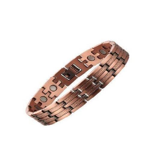 Miedziana Bransoletka Różowa Pasek-23443