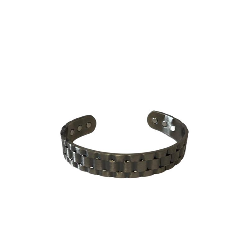 Miedziana Bransoletka Zegarkowa Srebrna-23493