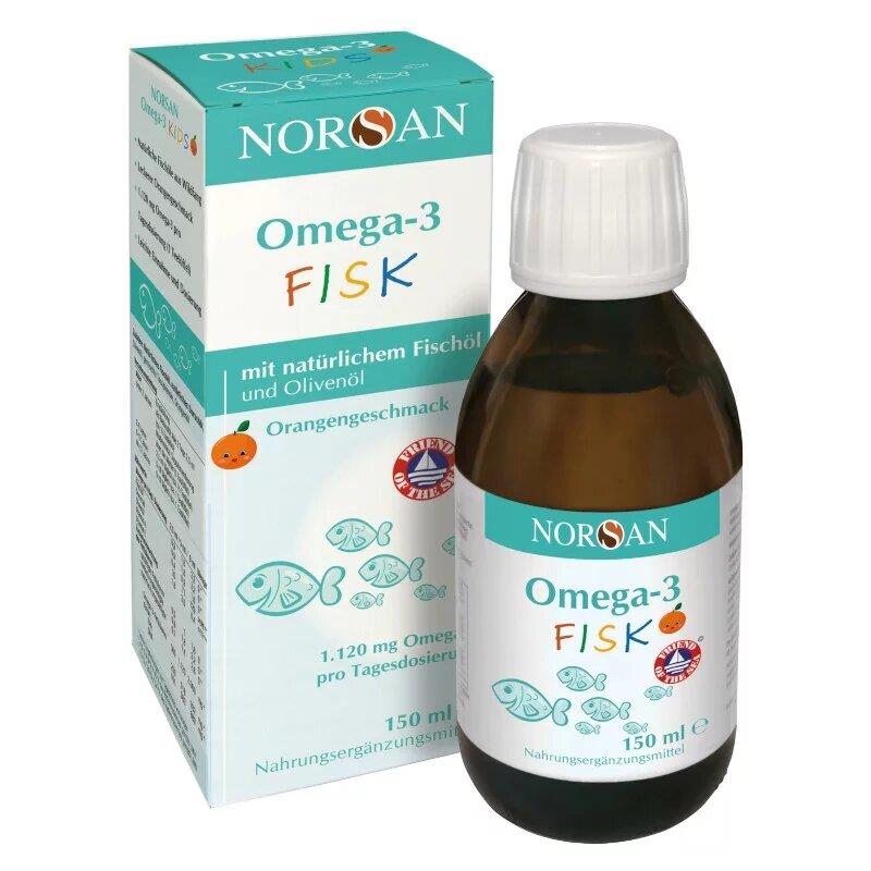 Norsan Omega 3 FISK smak pomarańczy 150 ml-23554