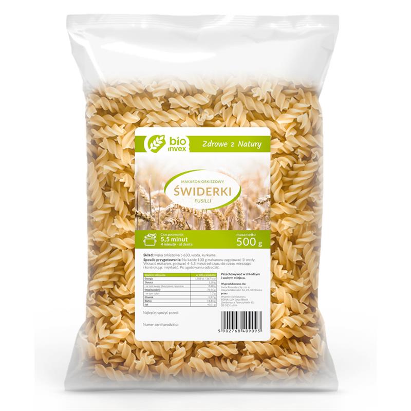 BIO invex Makaron orkiszowy świderek 500 g-24132
