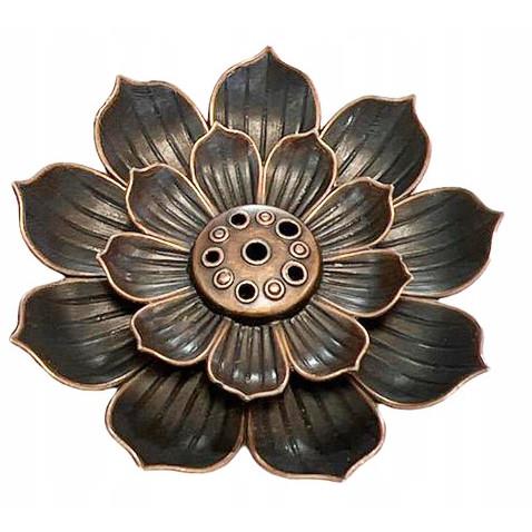 MiaBox Stojak metalowy na kadzidła KWIAT 6 cm-24257
