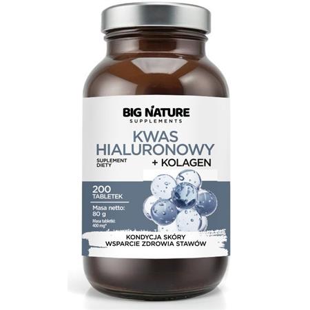 Big Nature Kwas Hialuronowy + Kolagen 200 t.-24425