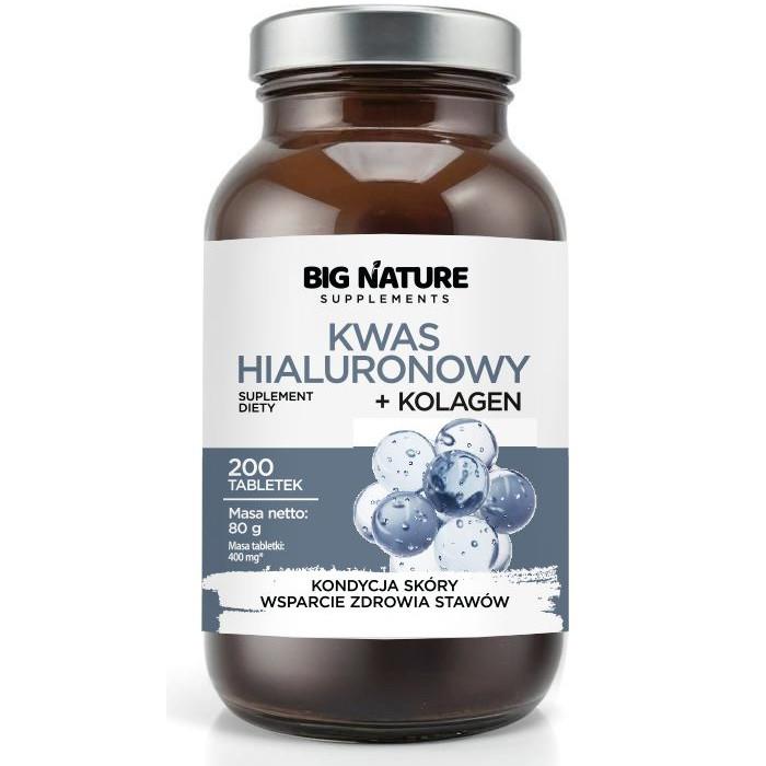 Big Nature Kwas Hialuronowy + Kolagen 200 t.-24425