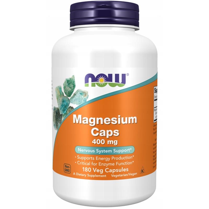 Now Foods Magnesium Caps 400 mg 180 kapsułek-24635