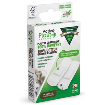 ActivePlast Plaster 100% Organic Cotton 20szt. 2/7-24771
