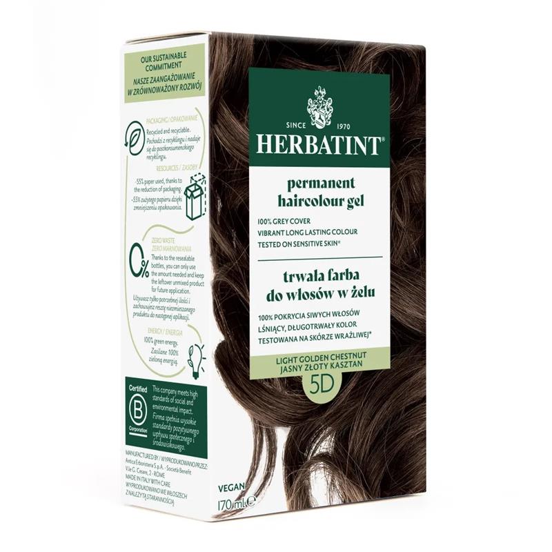 Herbatint Farba w żelu 5D Jasny Złoty Kasztan 150-25064