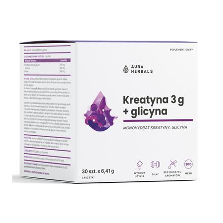 Aura Herbals Kreatyna monohydrat 3 g + glicyna 30s-25143
